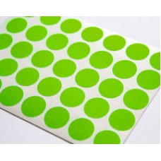Sticker Circle 5mm green 7pcs/1pkt